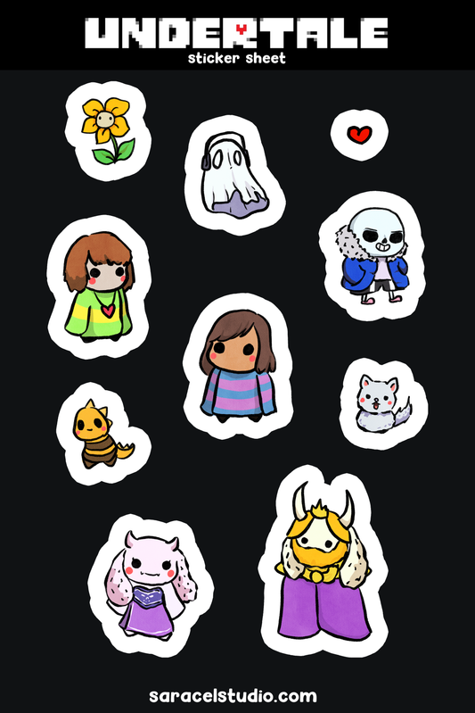 Undertale sticker sheet