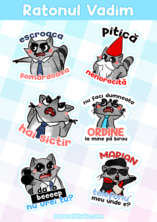 Ratonul Vadim sticker sheet